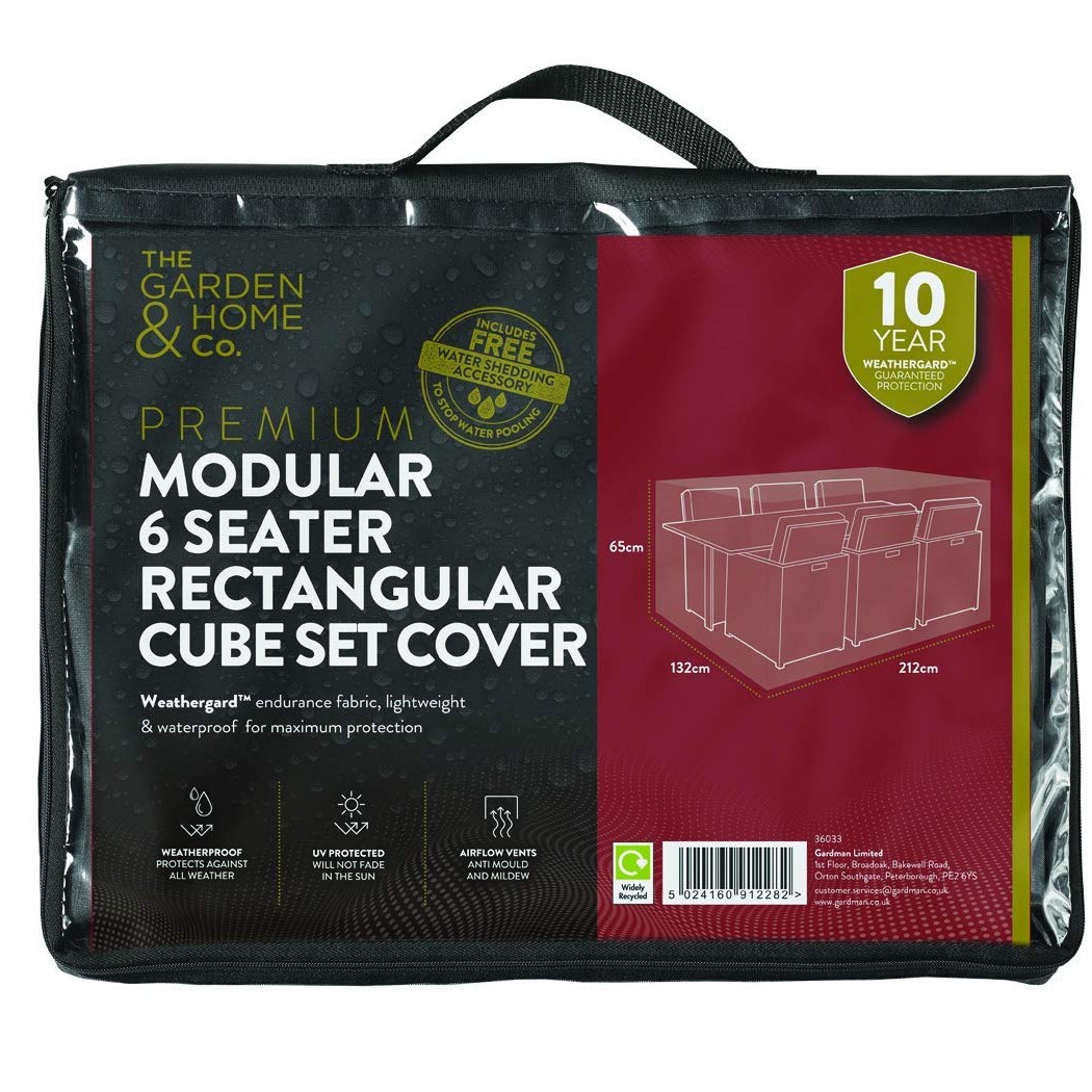 Gardman 6 Seat Rect Cube Cover Green 37033
