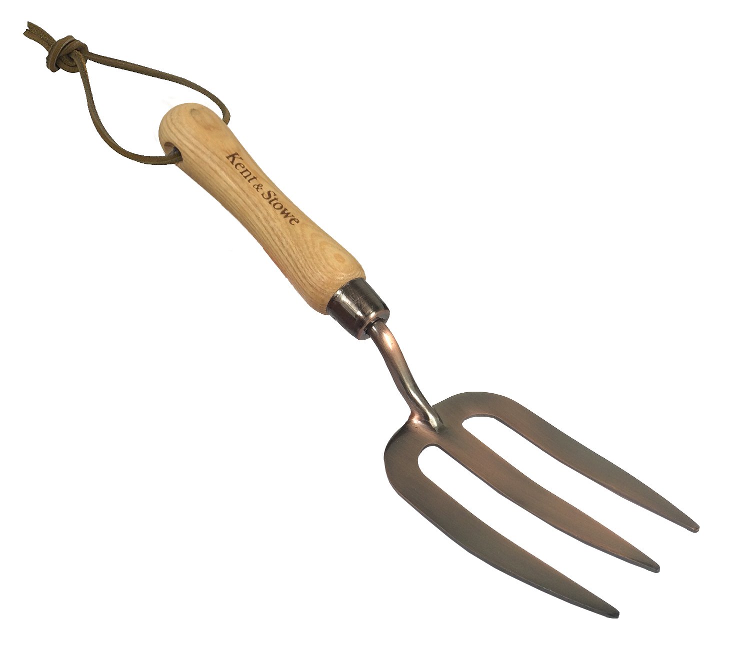 Traditional Garden Steel Copper Plated Hand Fork Wooden Handle Traditional Garden Steel Copper Plated Hand Fork Wooden Handle