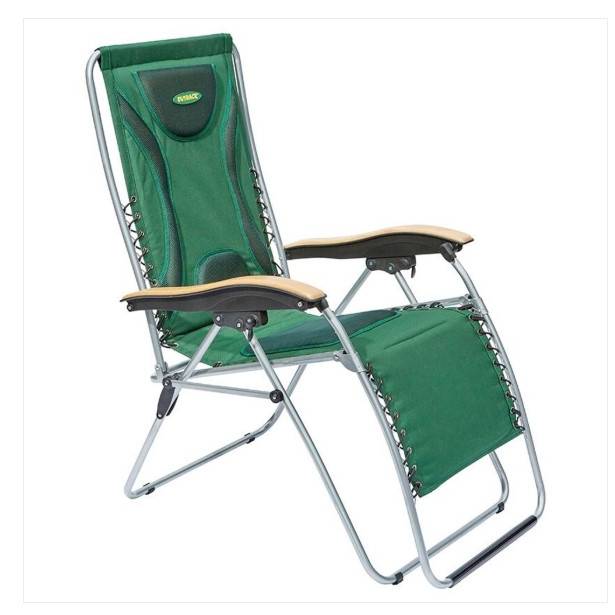 Outback Padded Relaxer  With Timber Armrest  - Green