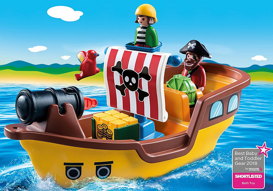 playmobil floating pirate ship