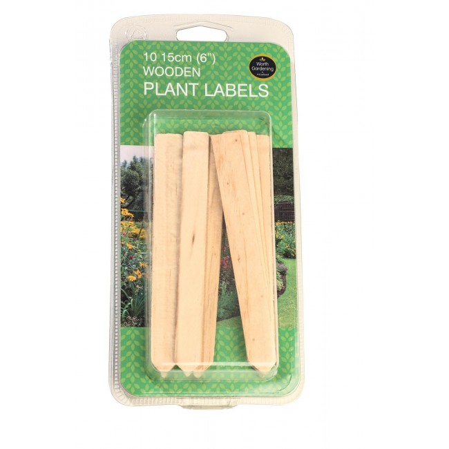 Garland 15cm (6") Wooden Plant Labels (10) • Homeleigh Garden Centres