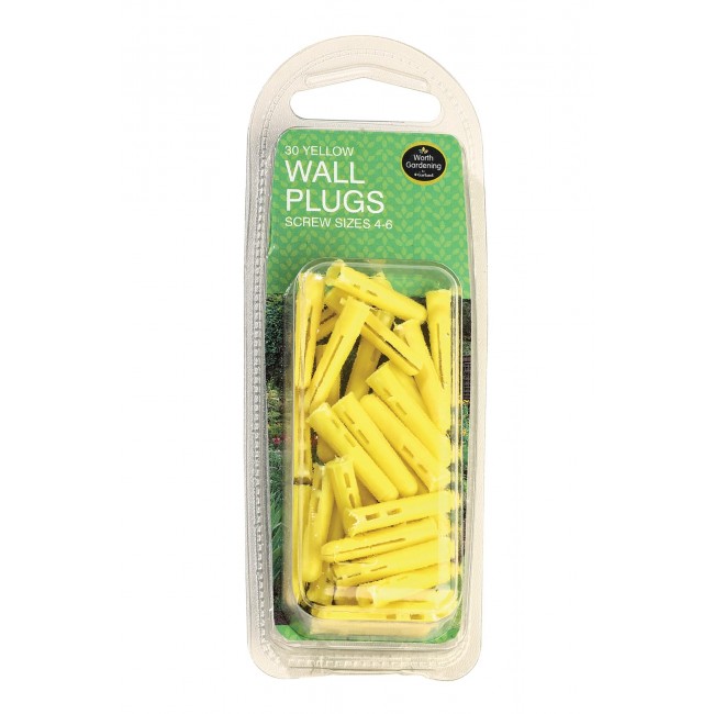 Garland Yellow Wall Plugs Screw Sizes 4-6 (30)