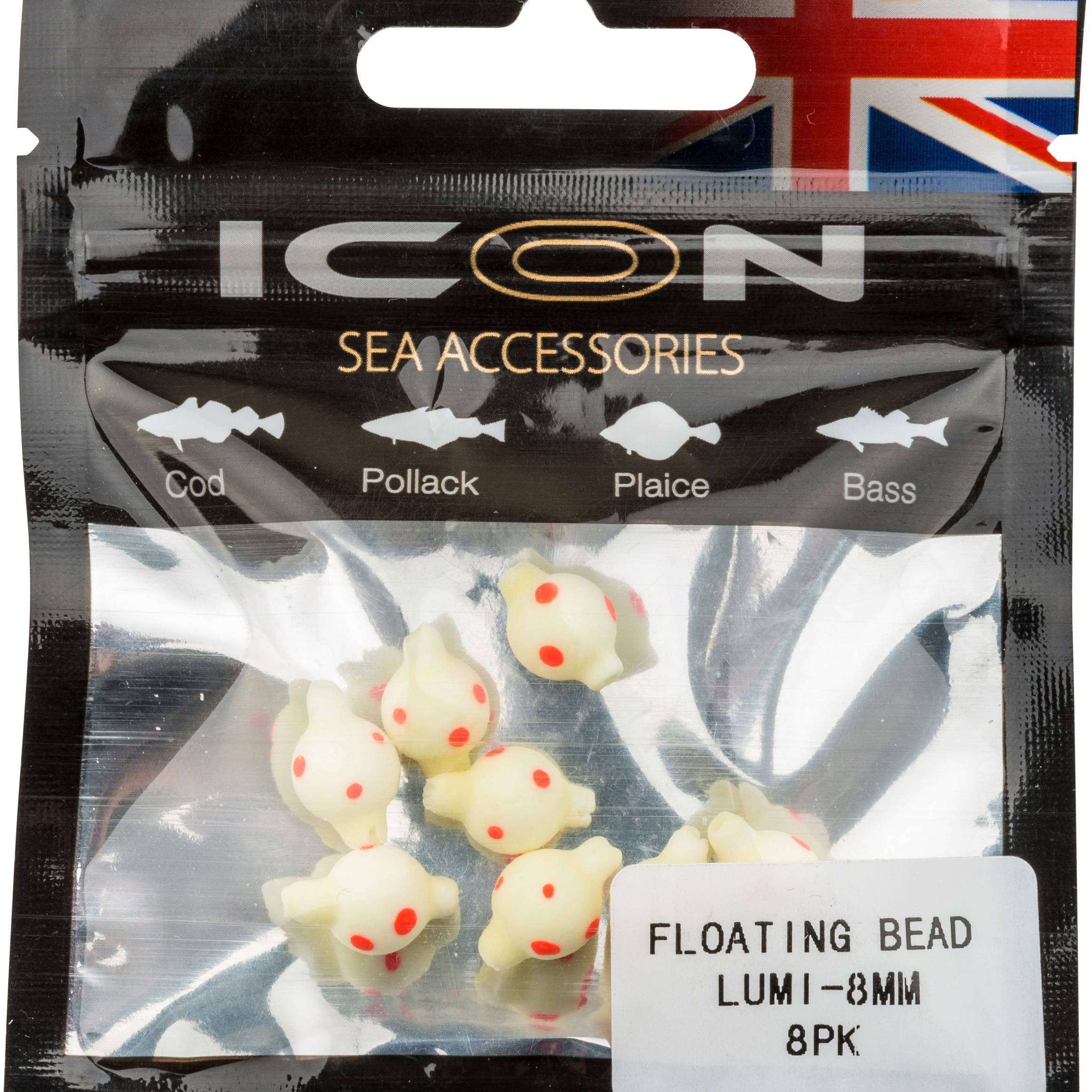 ICON Floating Bead 8mm 8pk