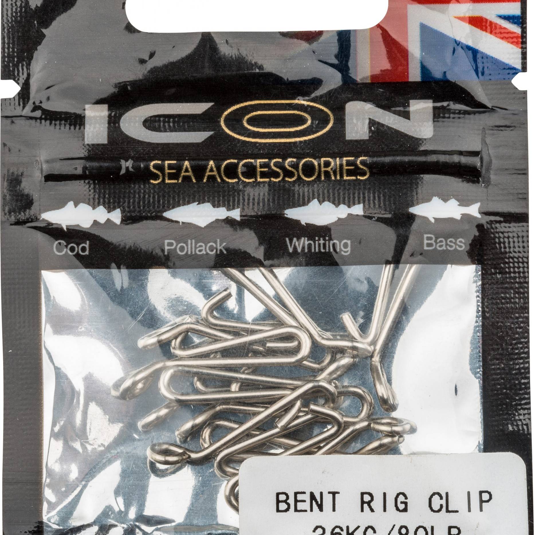 ICON Bent Rig Clip 36kg/80lb 10pk