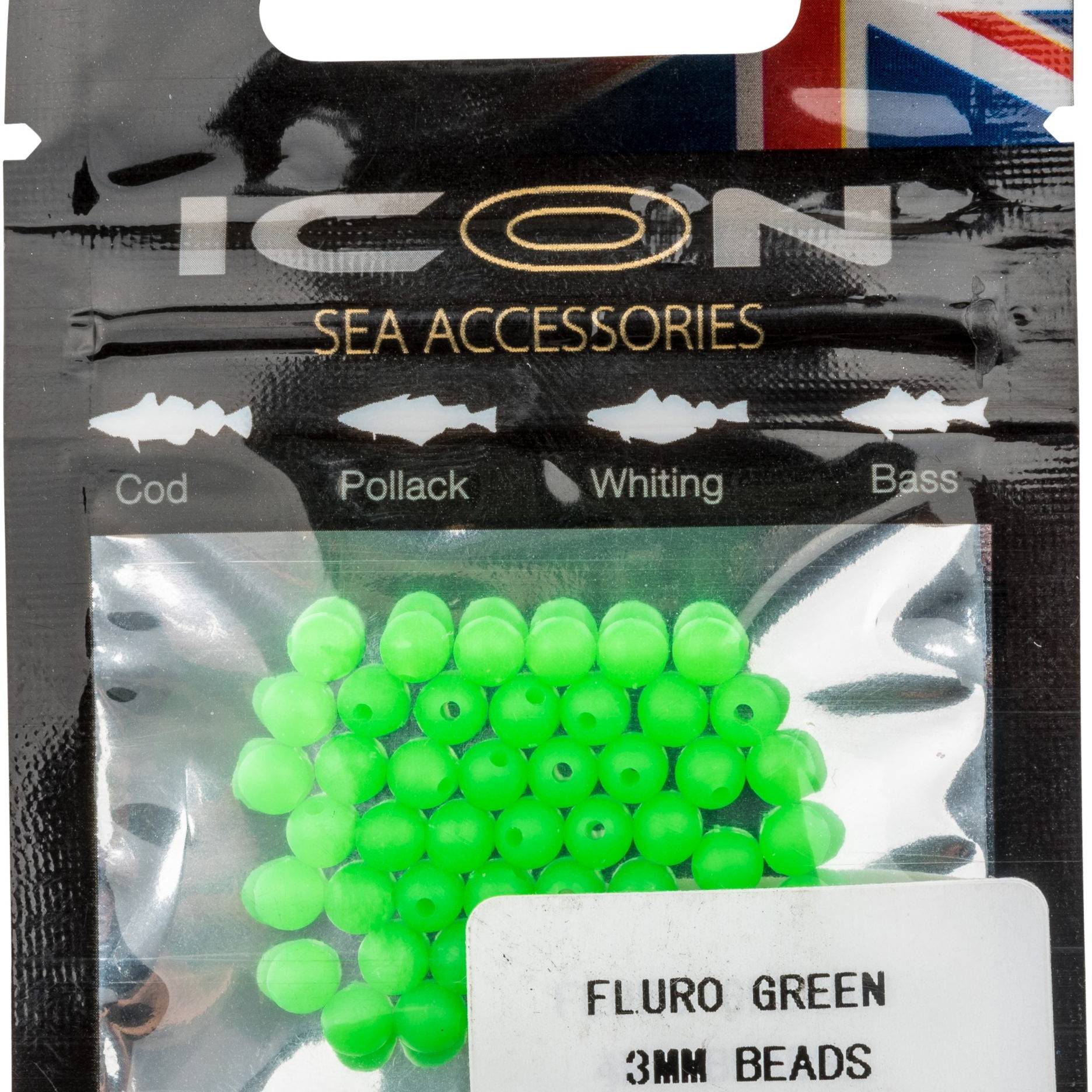 Fluro Green 3mm Bead