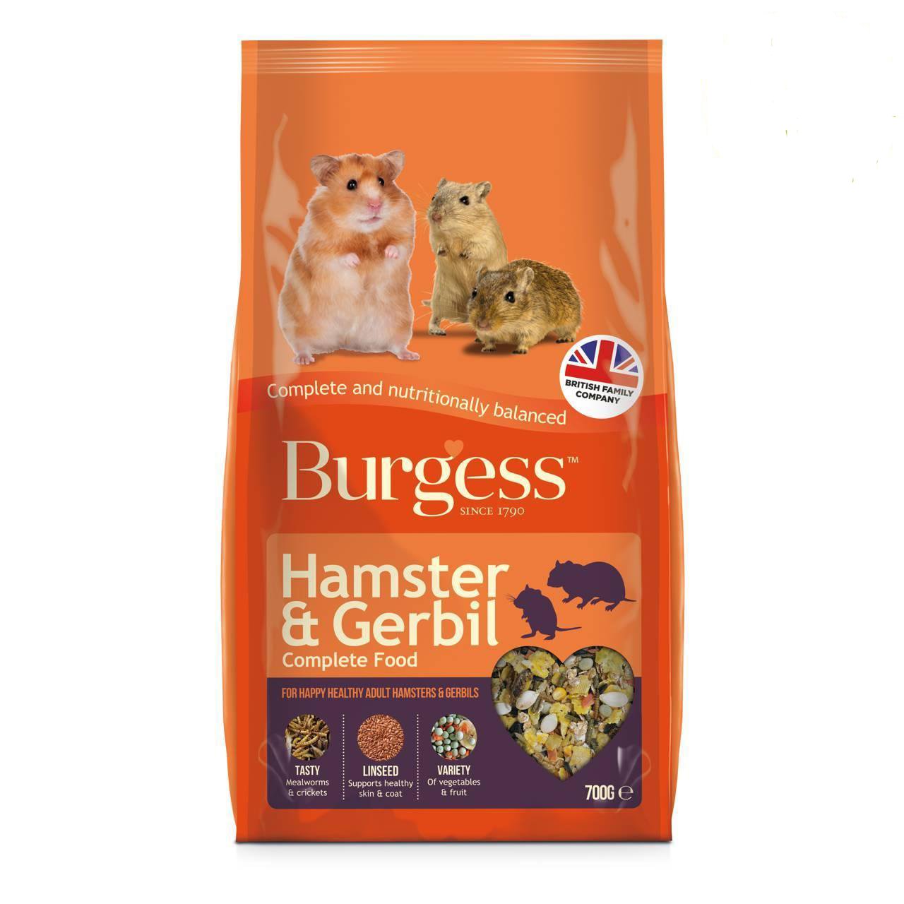 Burgess Hamster and Gerbil Food 700g