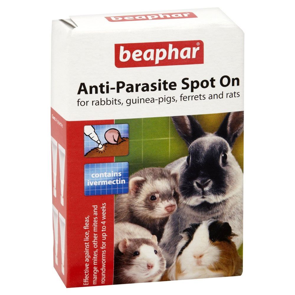 Beaphar Anti-Parasite Spot-On (Rabbit/Guinea Pig) 4 x 150ug pipettes