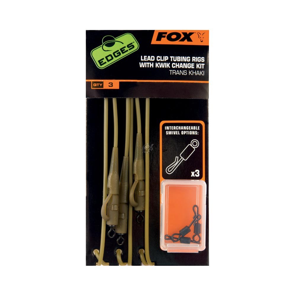 Fox Edges Flippa Trans Khaki - 10 Gummischläuche Für Karpfenangeln