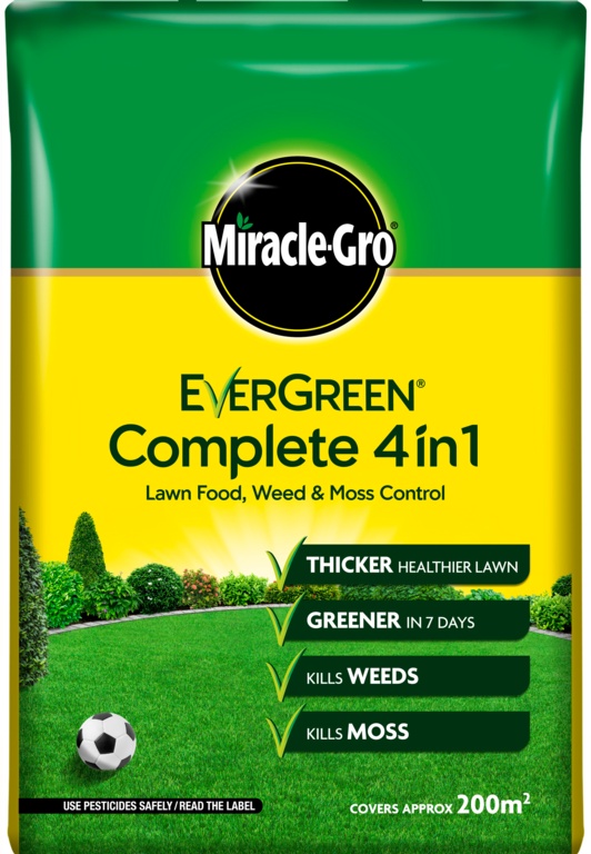 Miracle-Gro Evergreen Complete 4-in-1 Lawn Feed/Weed/Moss - 200M2