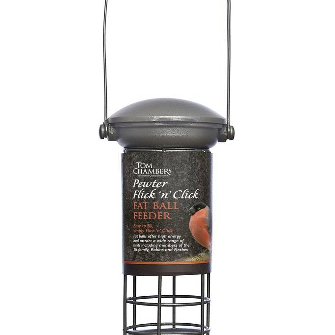 Tom Chambers Pewter Flick 'n' Click Fat Ball Feeder