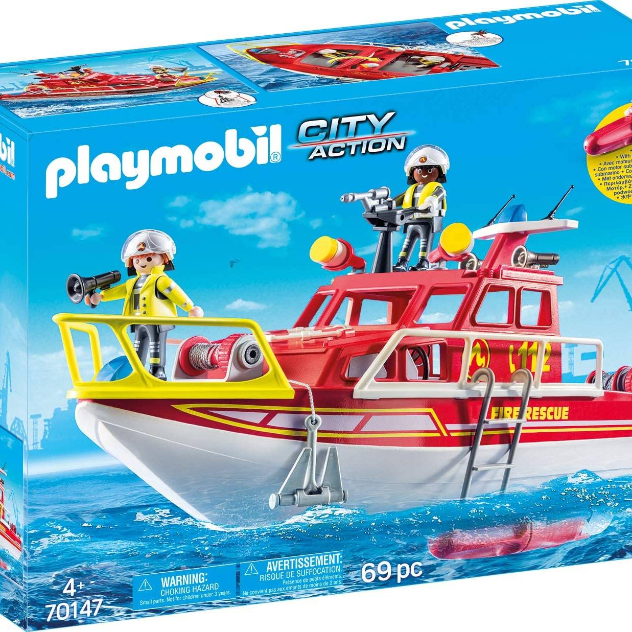 Playmobil 70147 City Action Fire Rescue Boat
