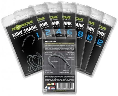 Korda Kurv Shank Barbed Hooks