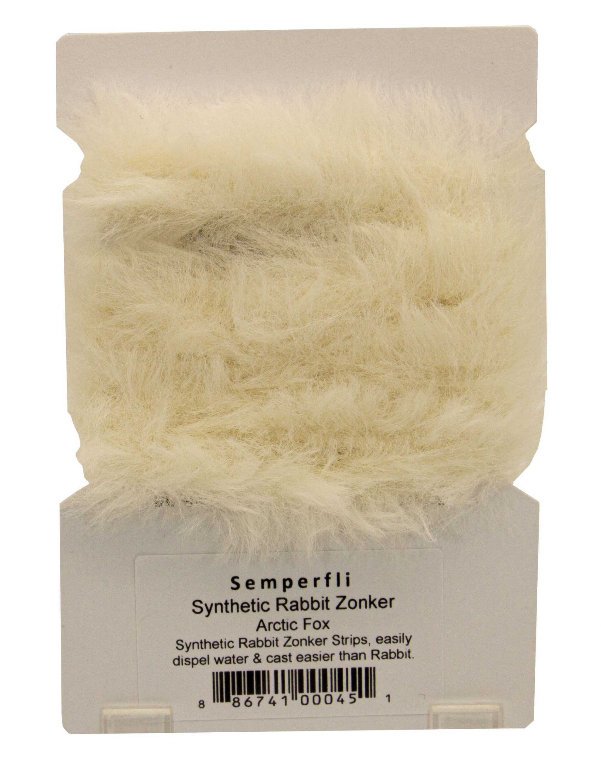 Semperfli Synthetic Rabbit Zonker Strips Arctic Fox