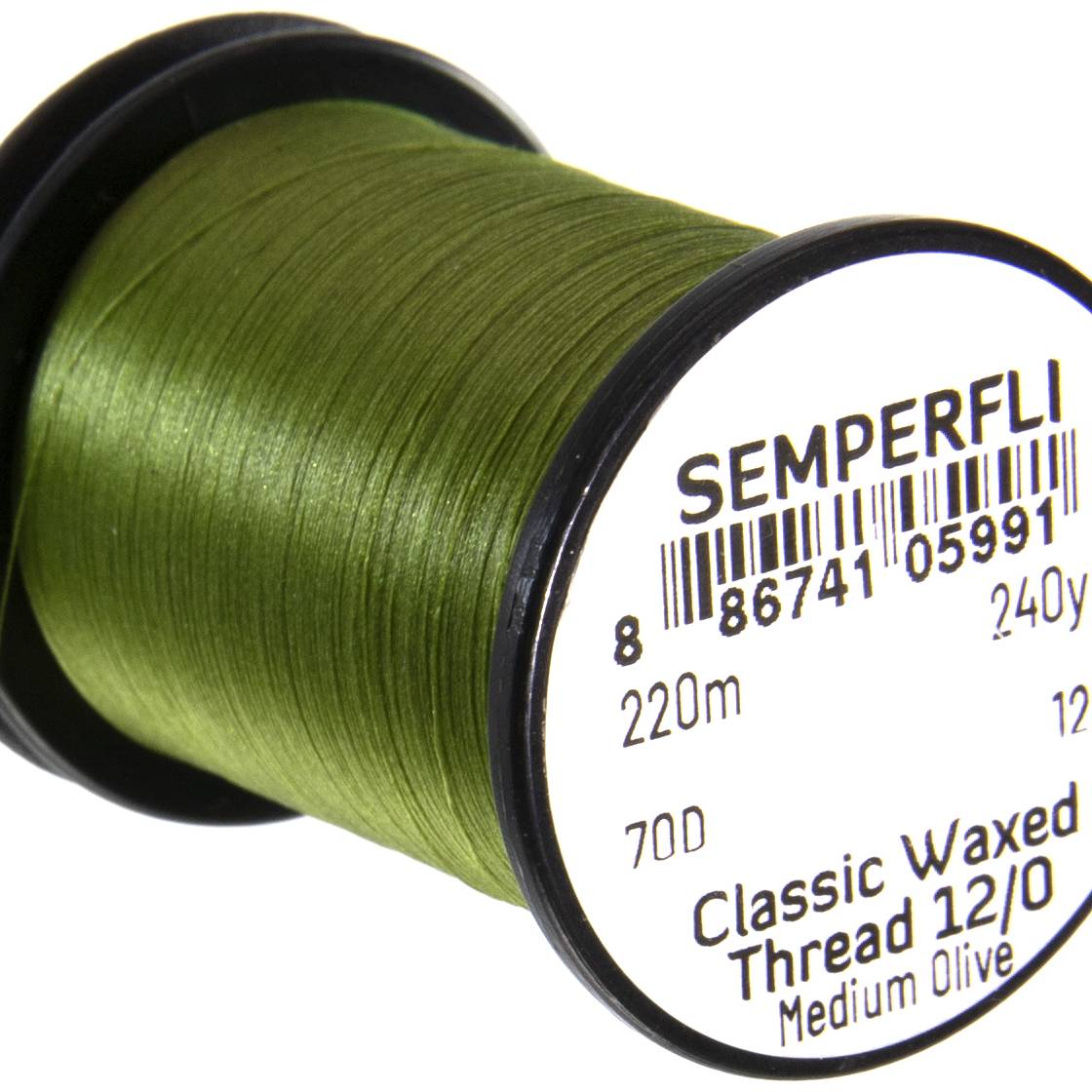 Semperfli Classic Waxed Thread 12/0 240 Yards Medium Olive