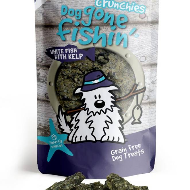 Dog Gone Fishin' White fish with Kelp Crunchies 75g 