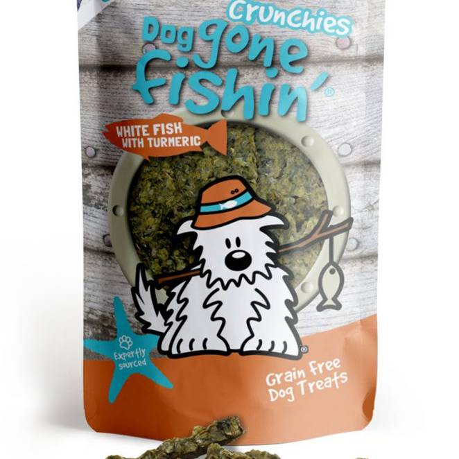 Dog Gone Fishin' White fish with Turmeric Crunchies 75g 