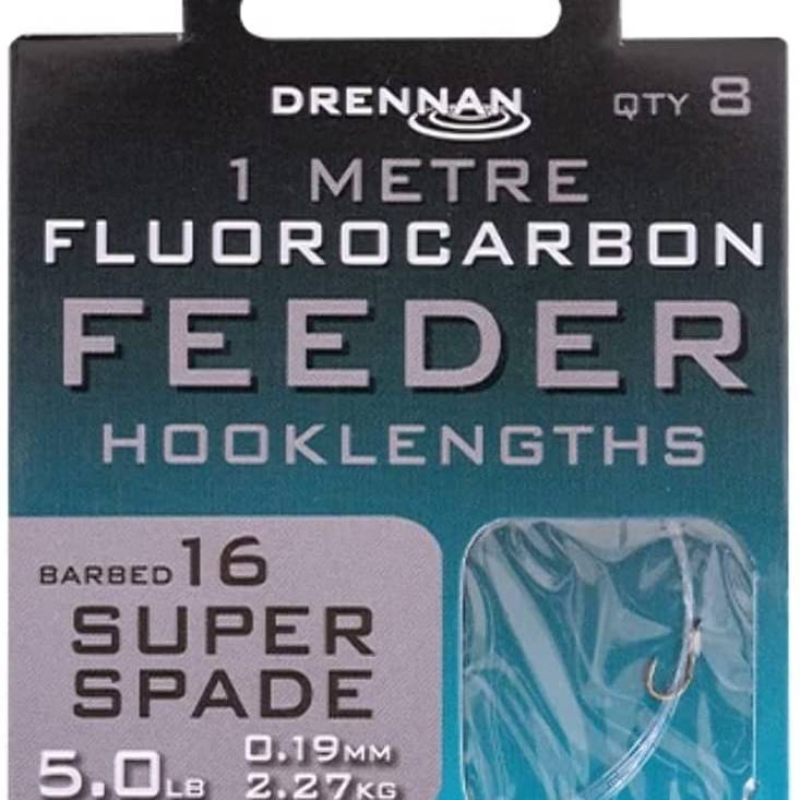 Size 16 to 5.0lb (0.19mm) Size 14 to 5.6lb (0.20mm) Size 12 to 6.4lb (0.22mm) FLUOROCARBON FEATURES: