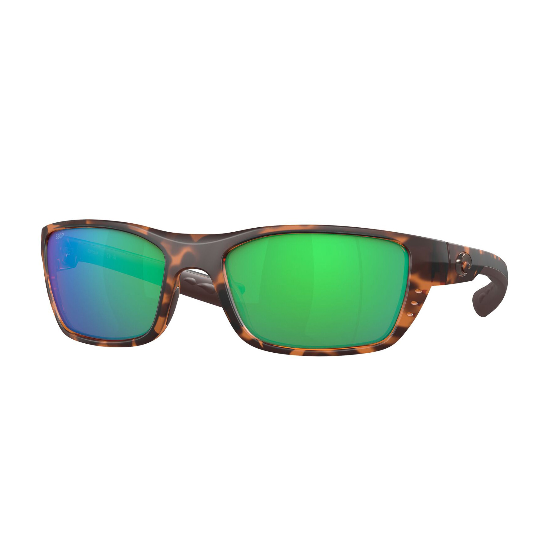 Costa Sunglasses, Whitetip, Matt Retro Tortoise, Green Mirror, 580P