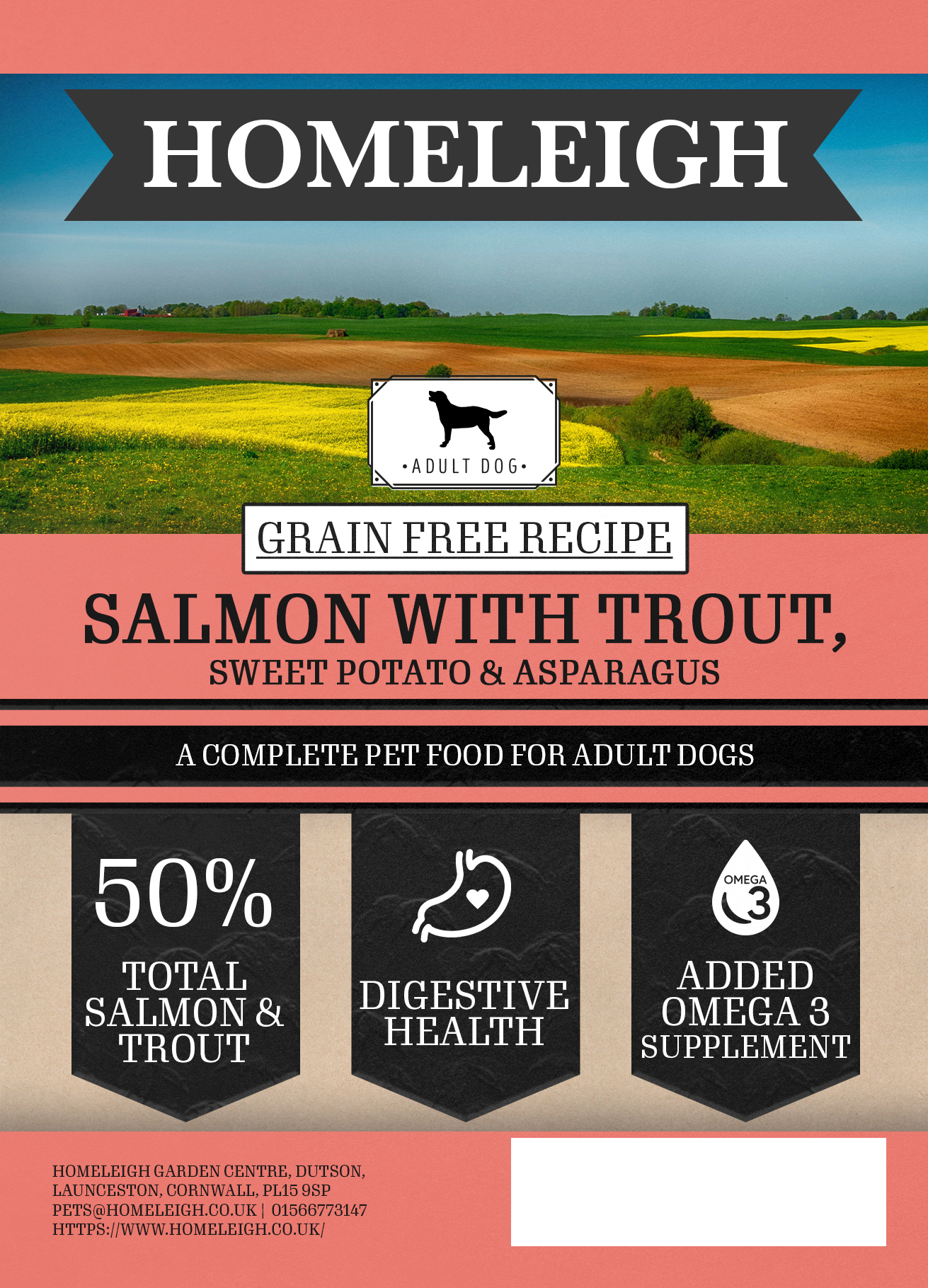 Grain Free Adult Salmon, Sweet Potato & Asparagus 2kg