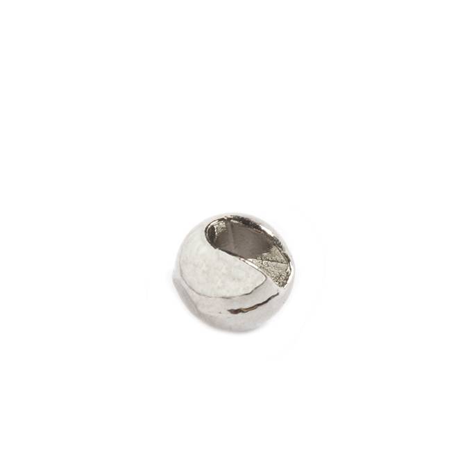 FM Slotted Tungsten Beads Silver 2.8mm