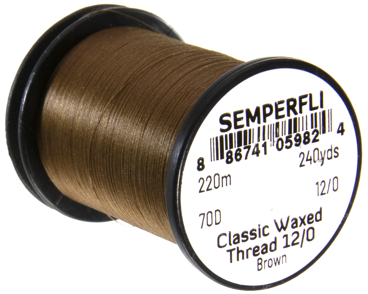 Semperfli Classic Waxed Thread 12/0 240 Yards Brown