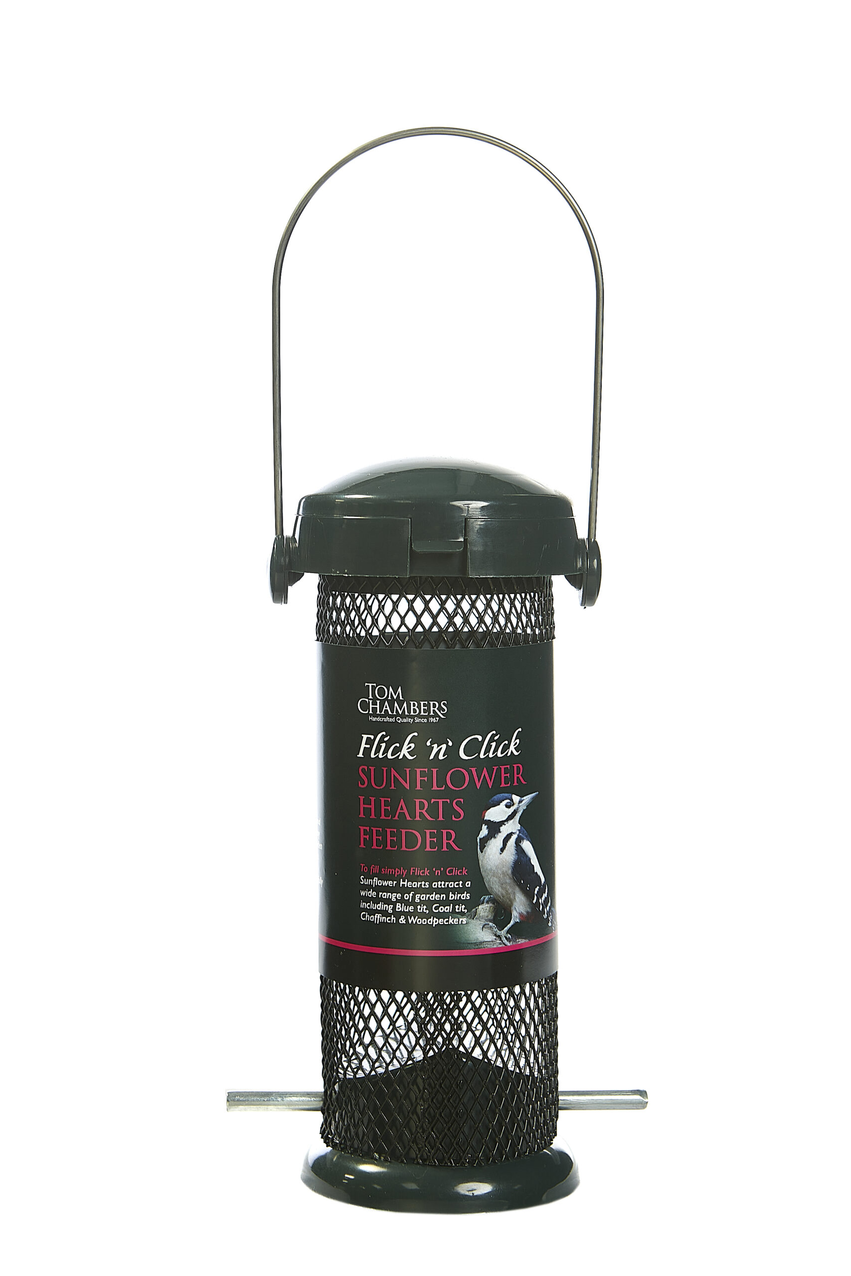 Tom chambers Flick 'n' Click Sunflower Hearts Feeder