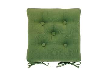 Seat Pad With Ties Olive