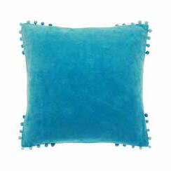 VELVET CUSHION 43X43CM - AZURE