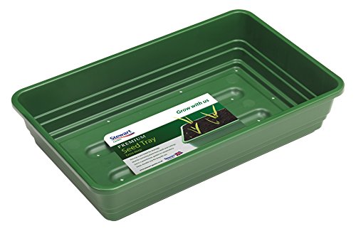 Stewart 52cm Premium Extra Deep Seed Tray (with holes) Dark Green