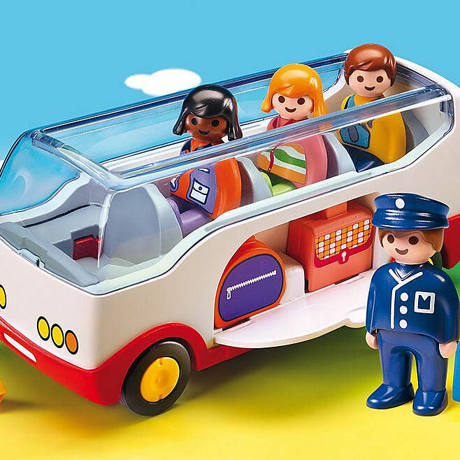 PLAYMOBIL 6773 1.2.3 AIRPORT SHUTTLE BUS WITH SORTING FUNCTION
