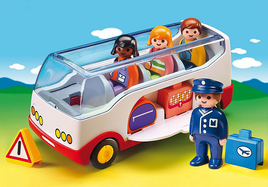PLAYMOBIL 6773 1.2.3 AIRPORT SHUTTLE BUS WITH SORTING FUNCTION