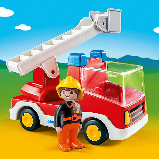 PLAYMOBIL 6967 1.2.3 LADDER UNIT FIRE TRUCK 