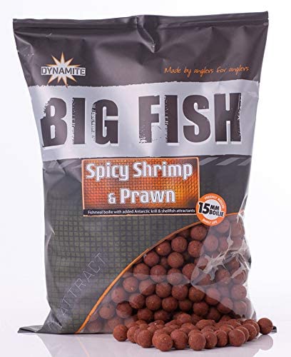 Dynamite Big Fish Spicy Shrimp & Prawn Boilies 15mm 1.8kg
