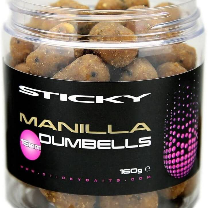 Sticky Baits Manilla Dumbells 16mm 160g Pot