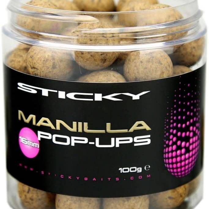 Sticky Baits Manilla Pop-Ups 12mm 100g Pot