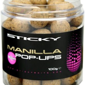 Sticky Baits Manilla Pop-Ups 16mm 100g Pot