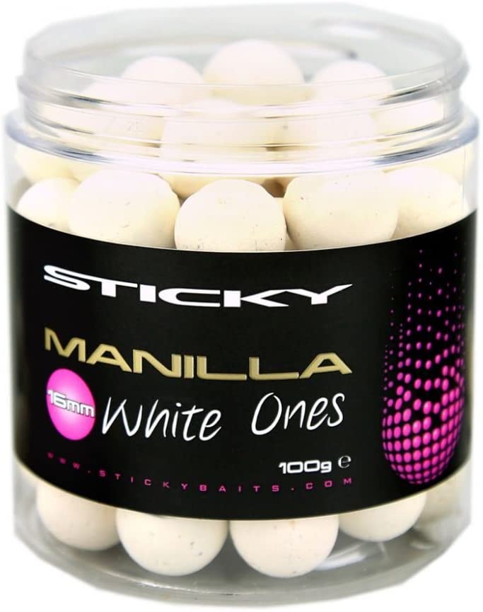 Sticky Baits Manilla White Ones 16mm 100g Pot