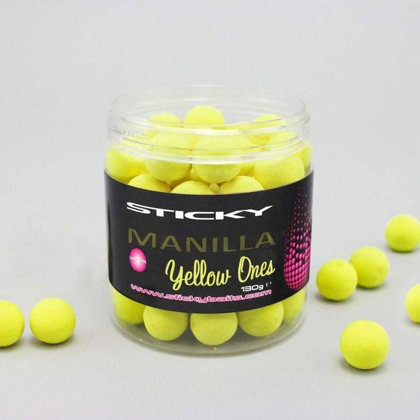 Sticky Baits Manilla Yellow Ones Wafters 16mm 130g Pot