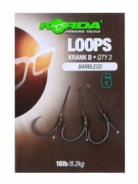 Korda Loops Krank B Size 6 Barbless 