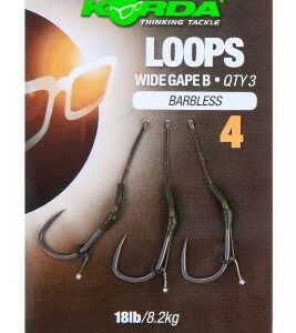 Korda Loops Wide Gape B Size 4 Barbless