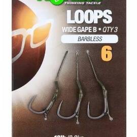 Korda Loops Wide Gape B Size 6 Barbless 