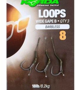 Korda Loops Wide Gape B Size 8 Barbless