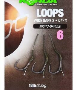 Korda Loops Wide Gape X Size 6 Micro Barbed