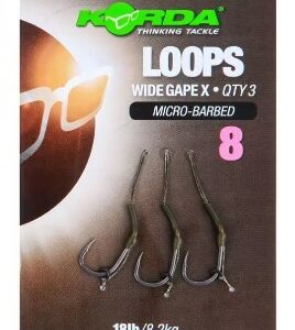 Korda Loops Wide Gape X Size 8 Micro Barbed