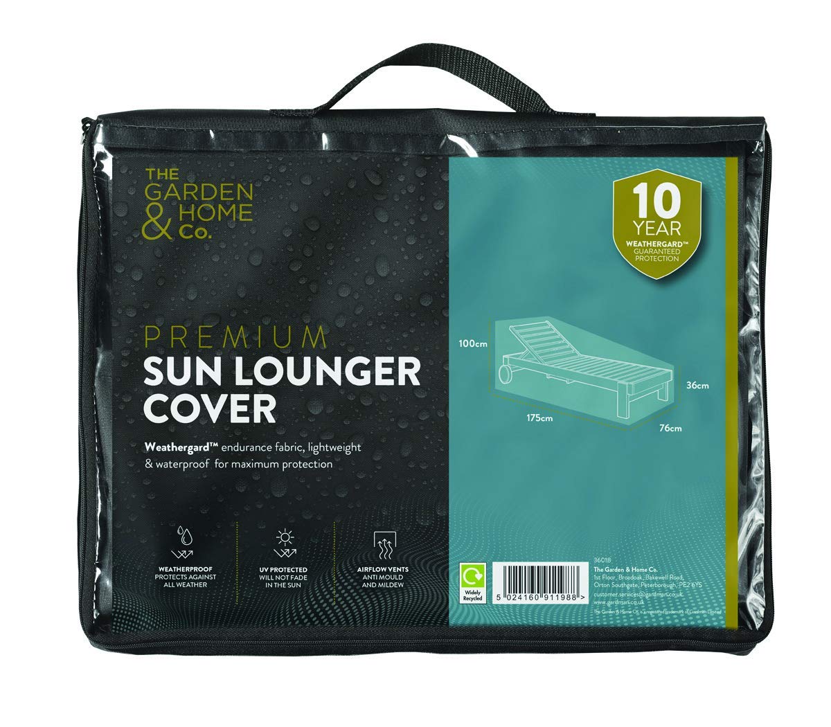 Gardman Sun Lounger Cover Green 37018