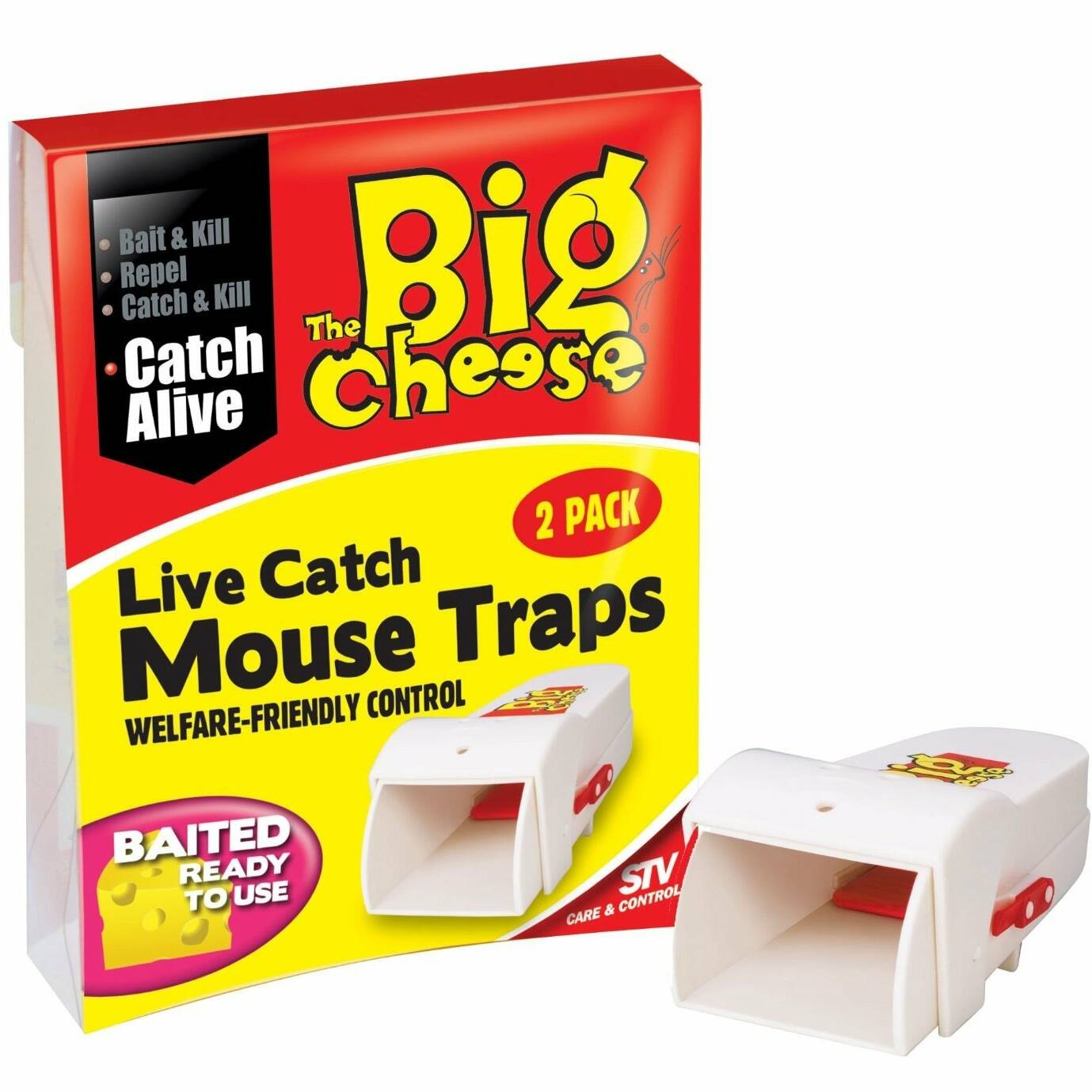The Big Cheese Live Catch Ready To Use Mouse Trap - Twin Pack 