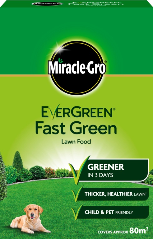 Miracle Gro Evergreen Fast Green Lawn Food - 80m2 Box
