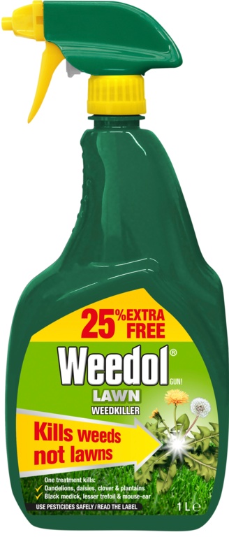 Weedol Gun! Lawn Weedkiller 800ml plus 25% Extra Free