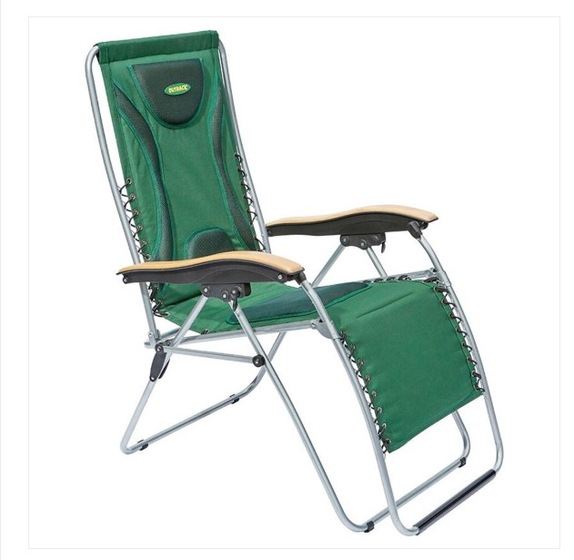 Outback Padded Relaxer With Timber Armrest - Green