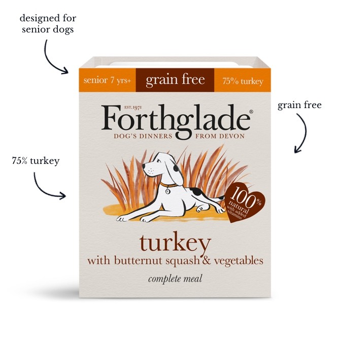 Forthglade Complete Senior Turkey with Butternut Squash & Veg Grain Free 395g